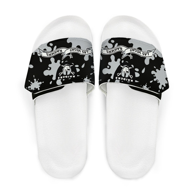 Men's Las Vegas Raiders Beach Adjustable Slides Non-Slip Slippers/Sandals/Shoes 004